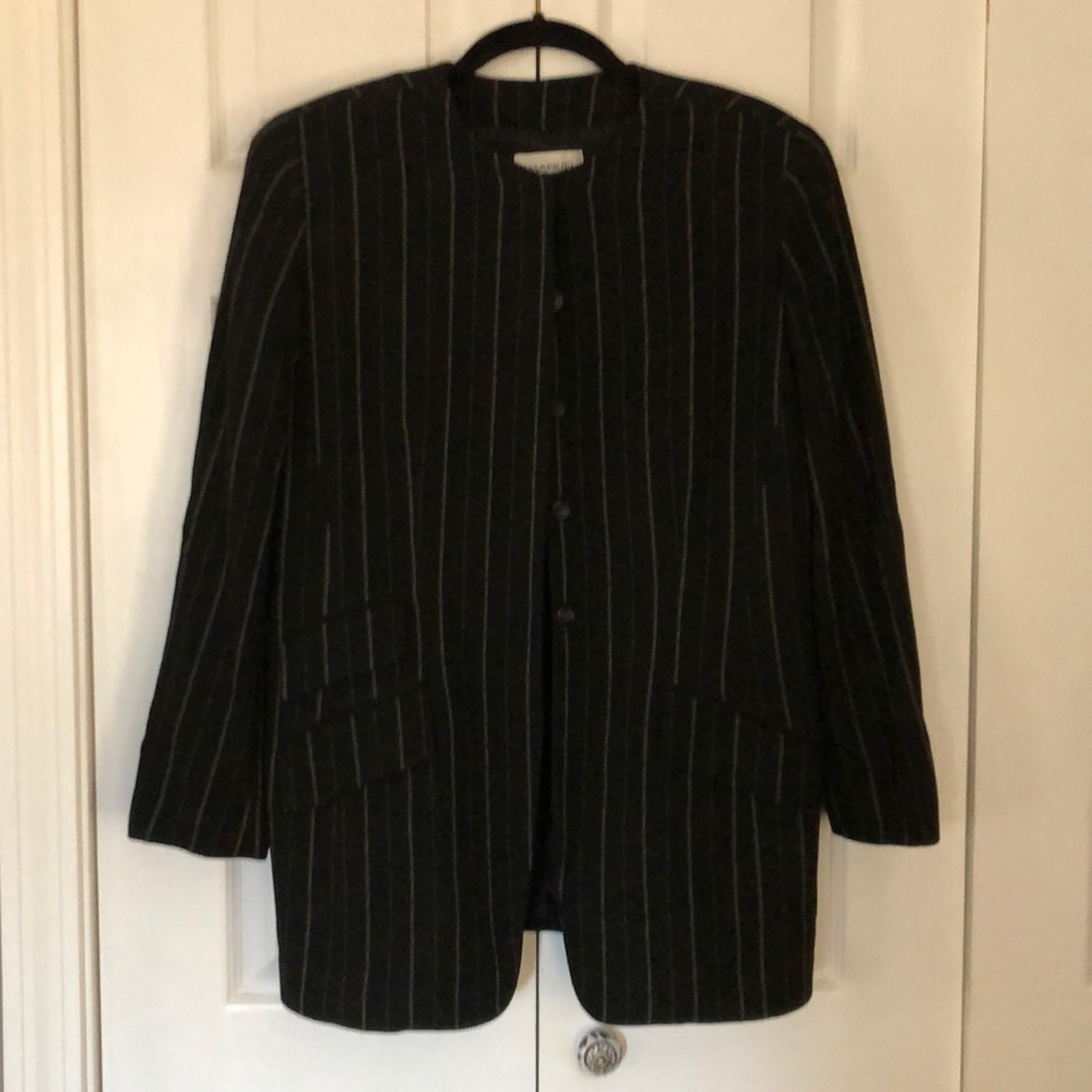 Black pin striped blazer